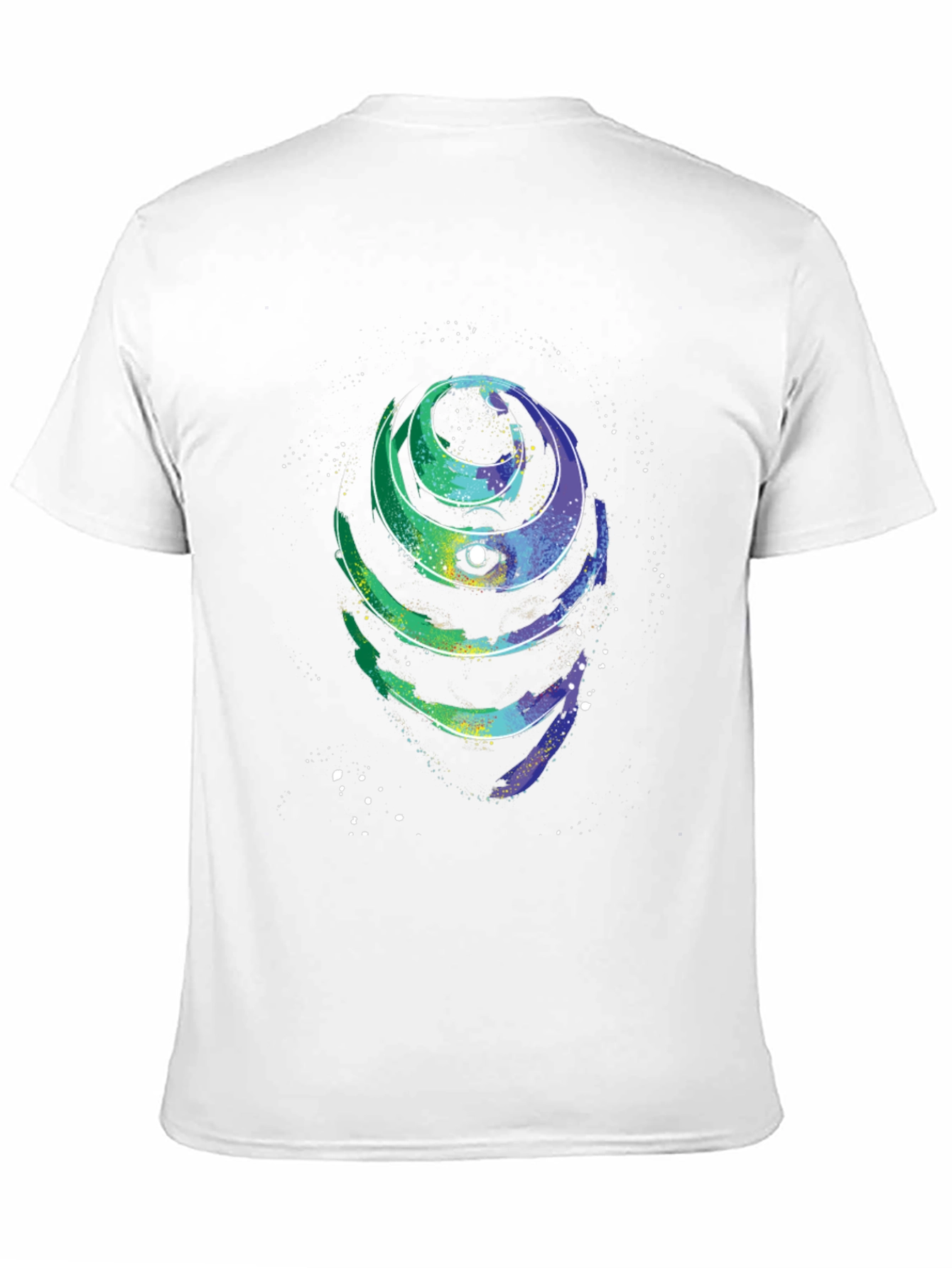 Cosmic Spiral Graphic Tee - Black Cotton T-Shirt