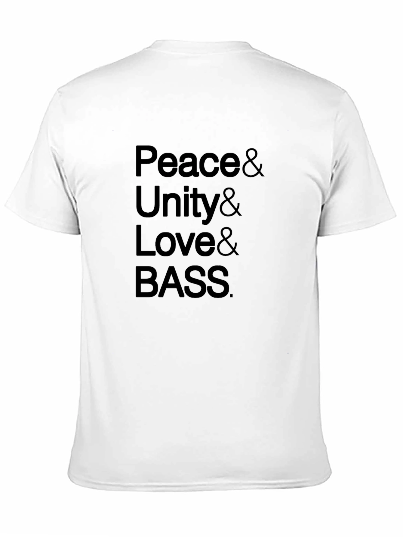 Peace Unity Love Bass Black Graphic Tee