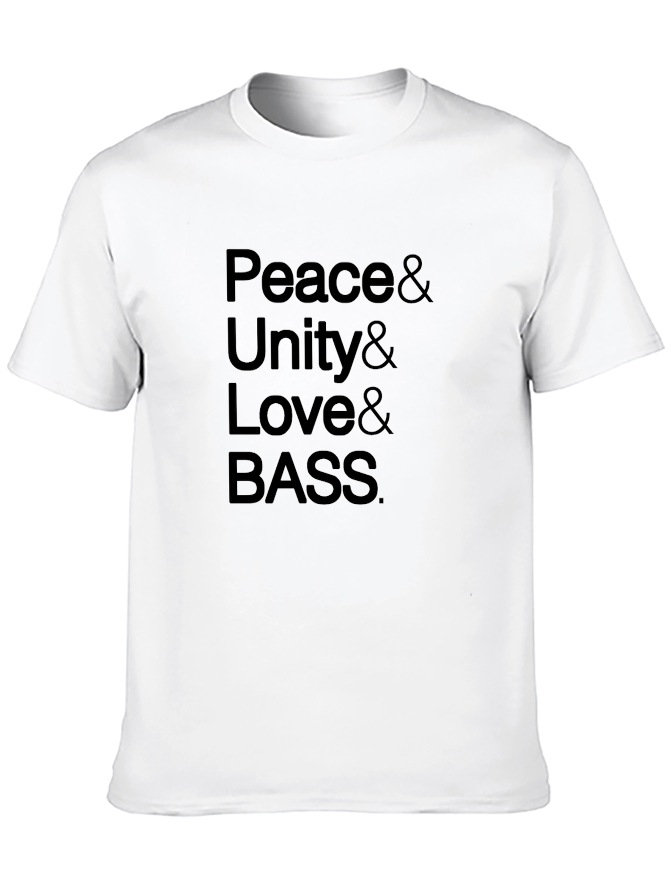 Peace Unity Love Bass Black Graphic Tee