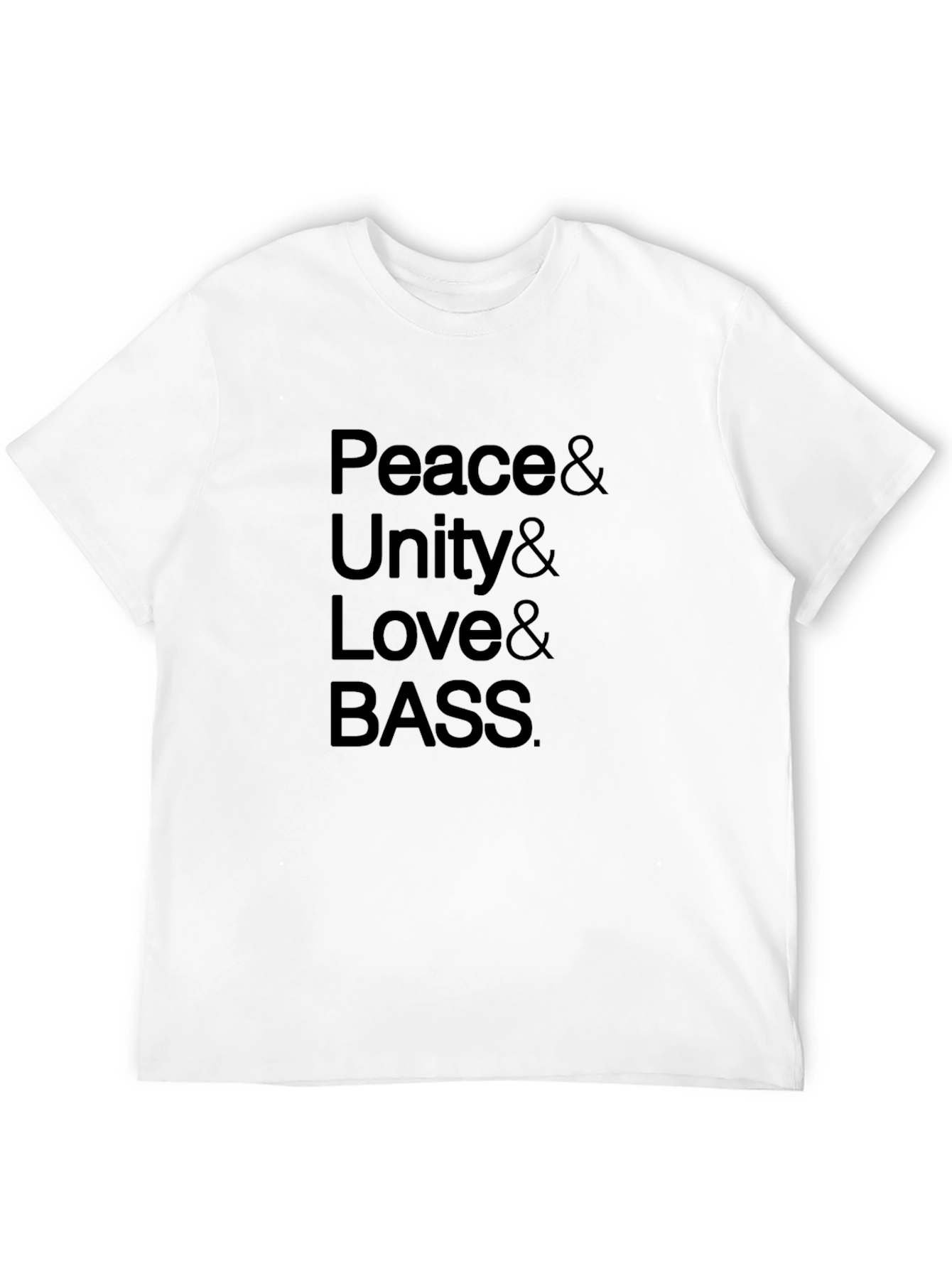 Peace Unity Love Bass Black Graphic Tee