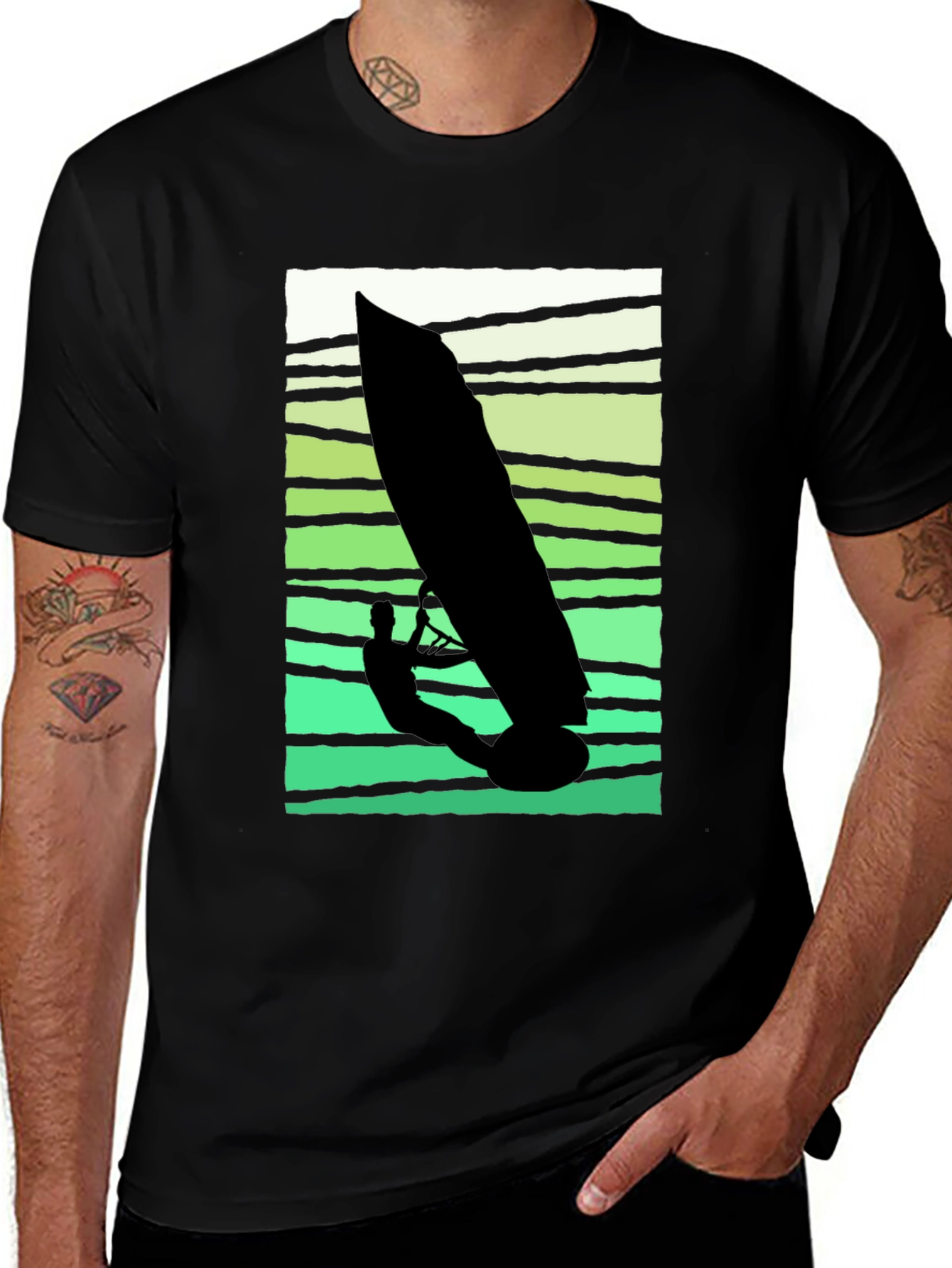 Windsurfer Graphic Tee - Cool Summer Vibes