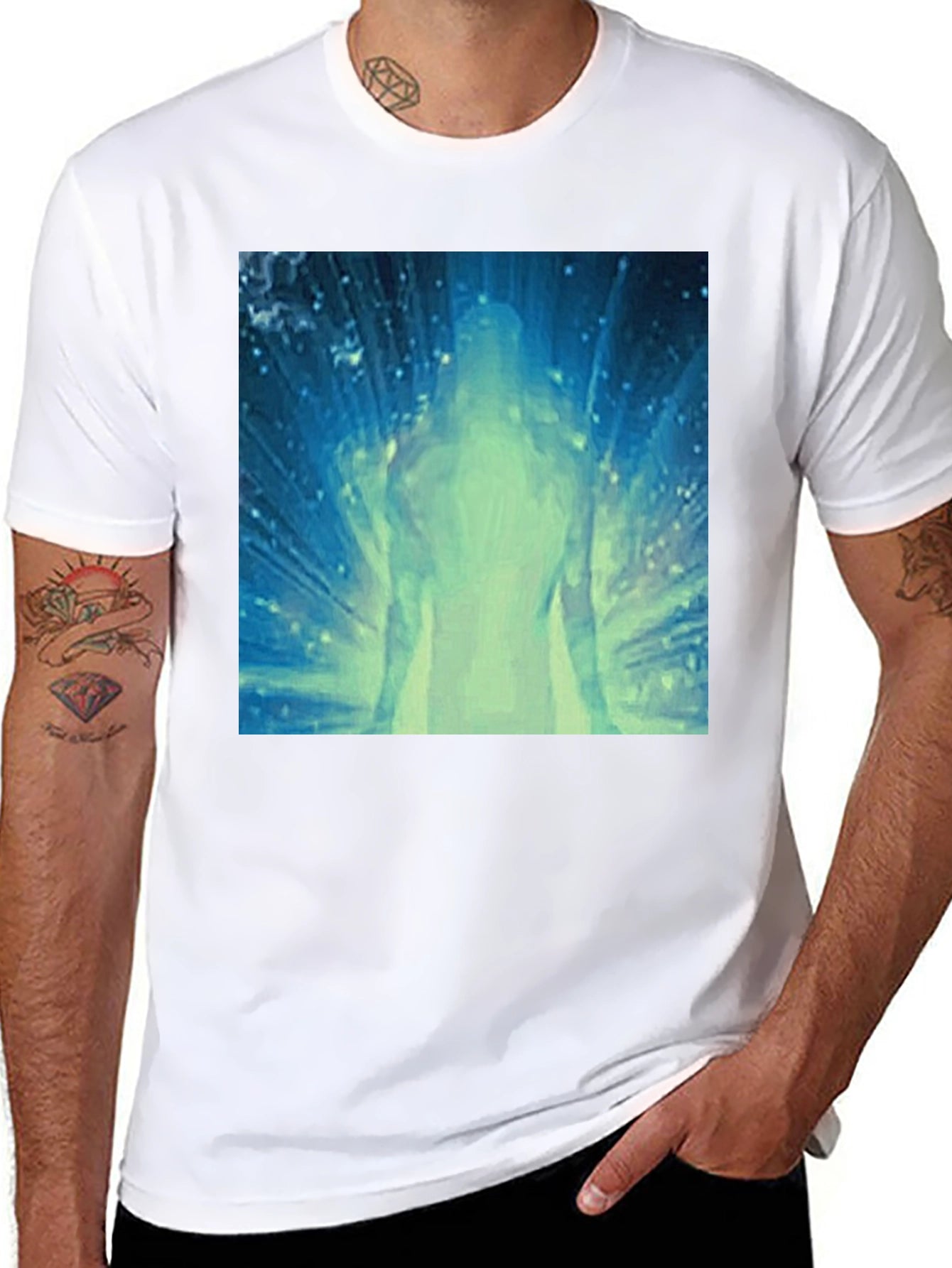 Enlightened Figure Graphic Black Tee