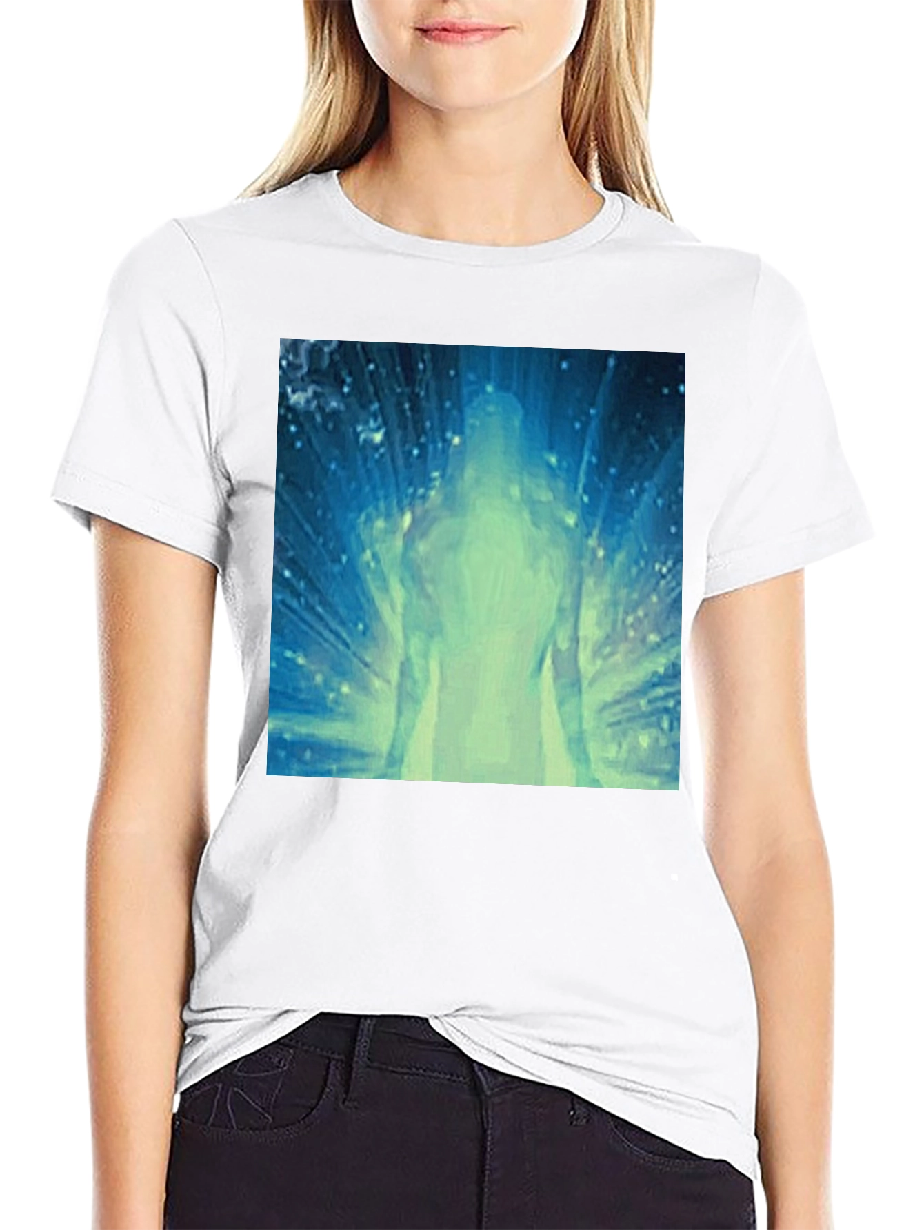 Enlightened Figure Graphic Black Tee