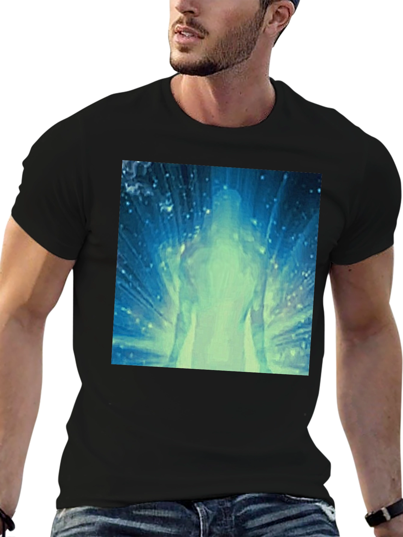 Enlightened Figure Graphic Black Tee