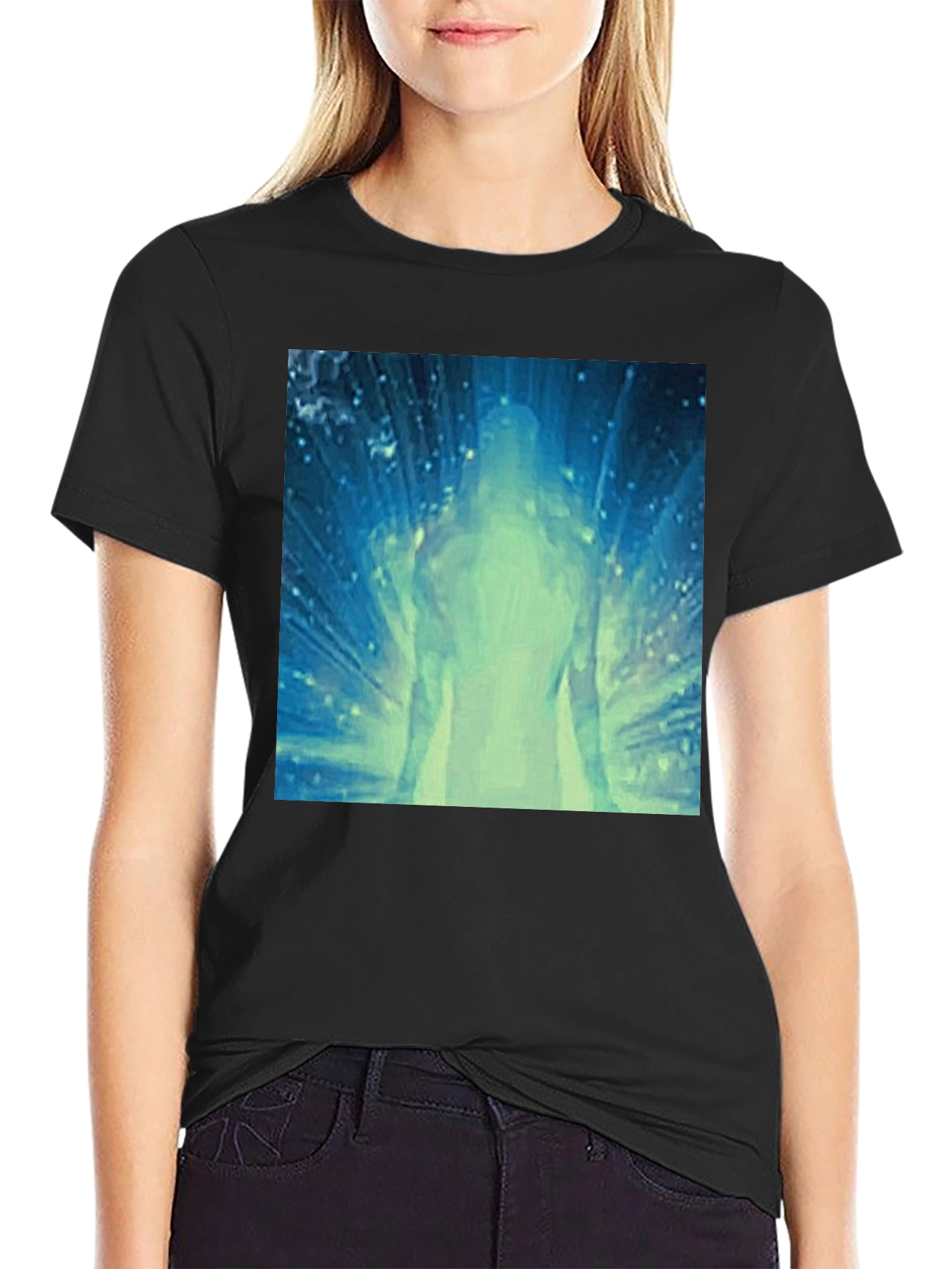 Enlightened Figure Graphic Black Tee