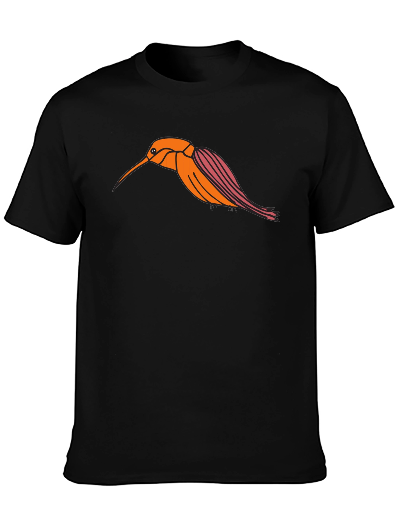 Hummingbird Graphic Tee - Stylish Black T-Shirt