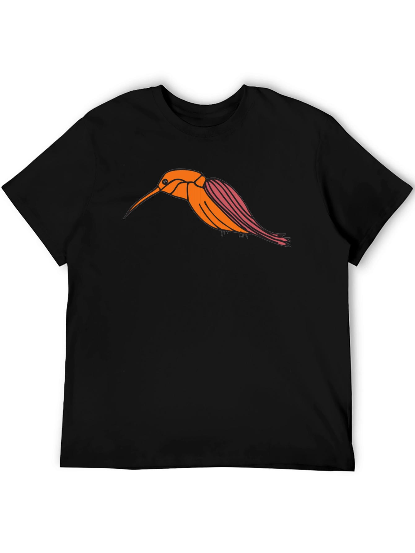 Hummingbird Graphic Tee - Stylish Black T-Shirt