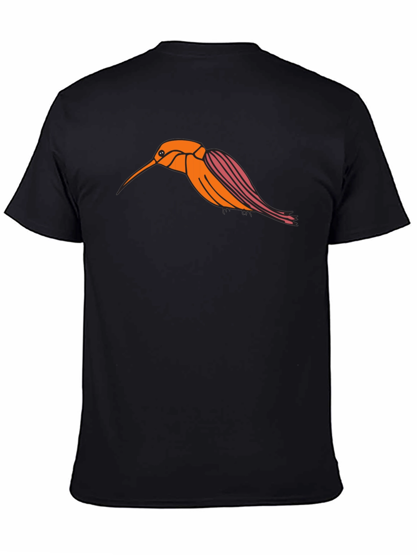 Hummingbird Graphic Tee - Stylish Black T-Shirt