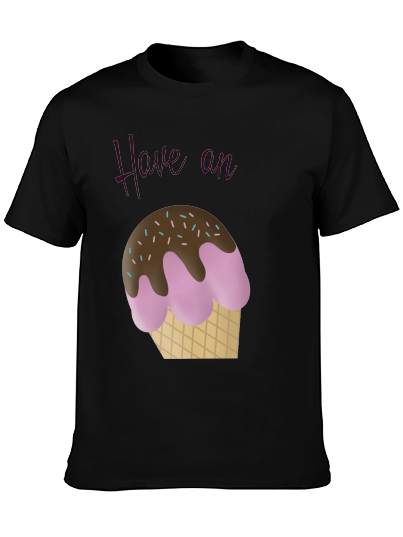 Have an Ice Cream T-Shirt - Casual Black Tee