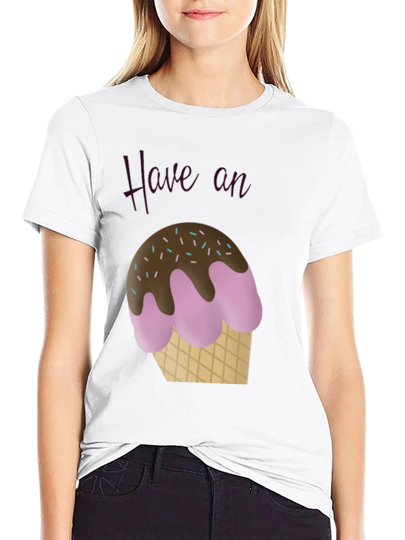 Have an Ice Cream T-Shirt - Casual Black Tee