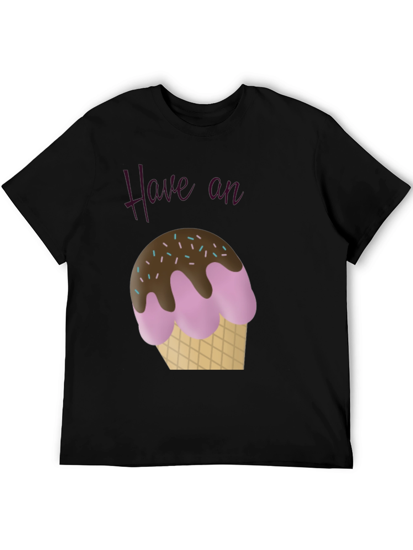 Have an Ice Cream T-Shirt - Casual Black Tee