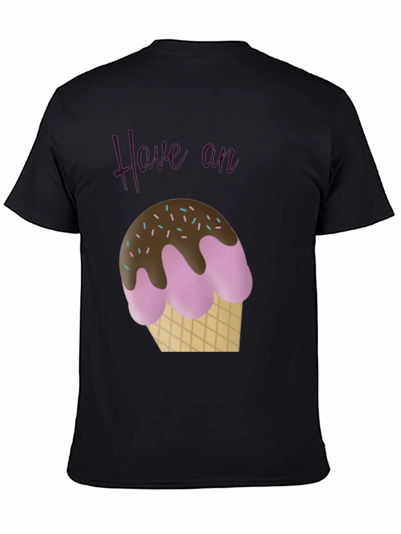 Have an Ice Cream T-Shirt - Casual Black Tee