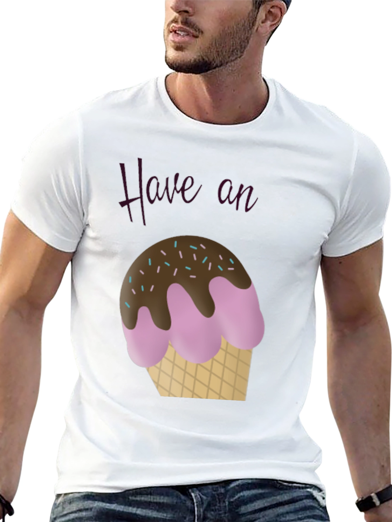 Have an Ice Cream T-Shirt - Casual Black Tee
