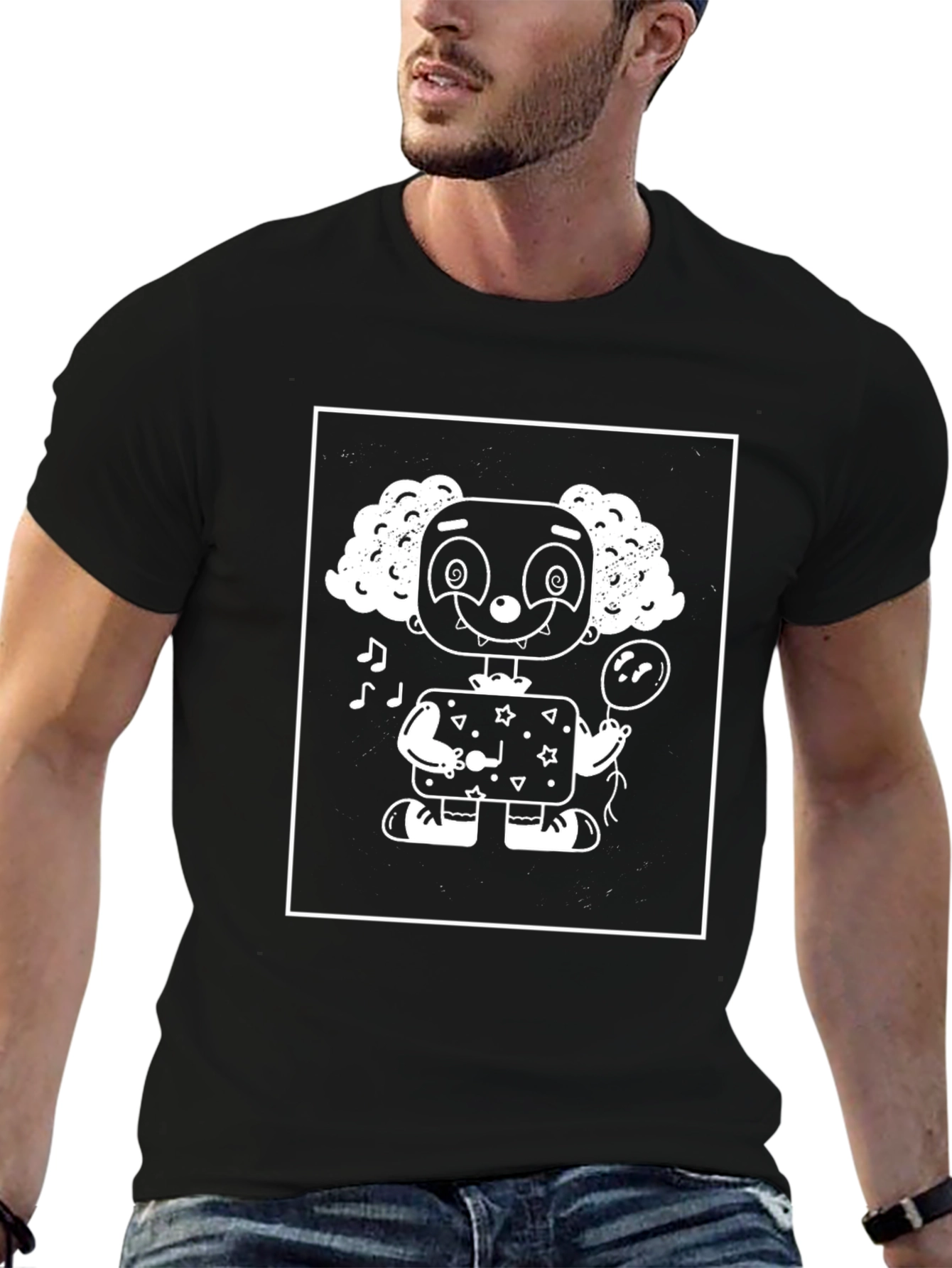 Clown Graphic Tee - Black Unisex T-Shirt
