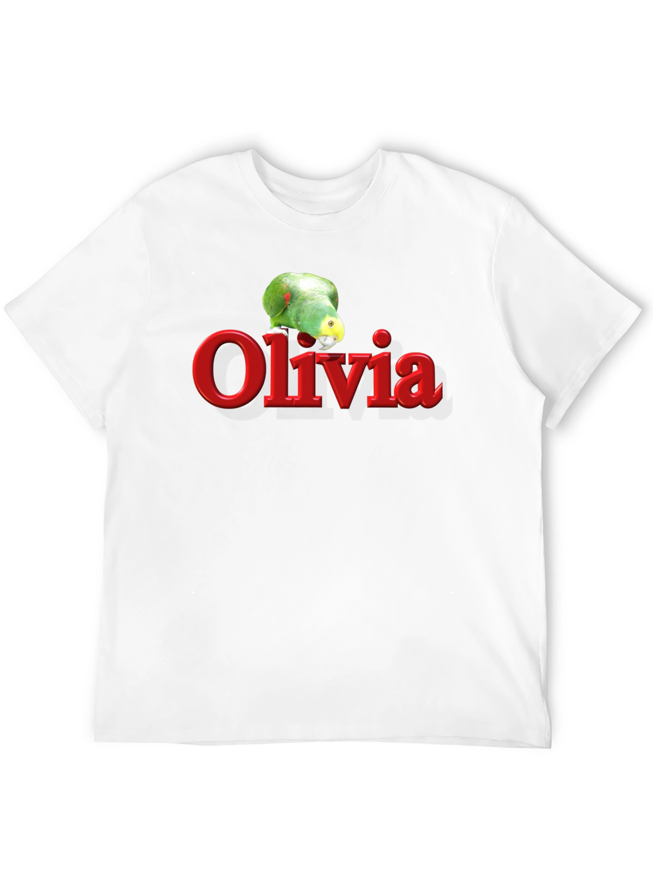 Olivia Parrot Graphic T-Shirt - Personalized Gift