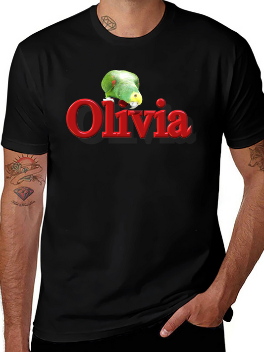 Olivia Parrot Graphic T-Shirt - Personalized Gift