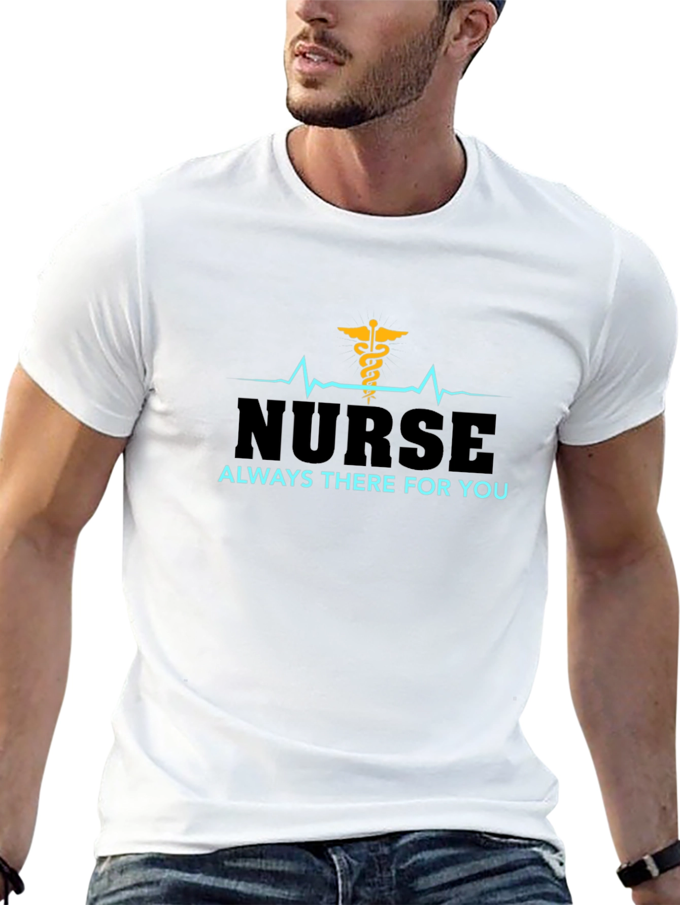 Nurse Always There For You Black T-Shirt