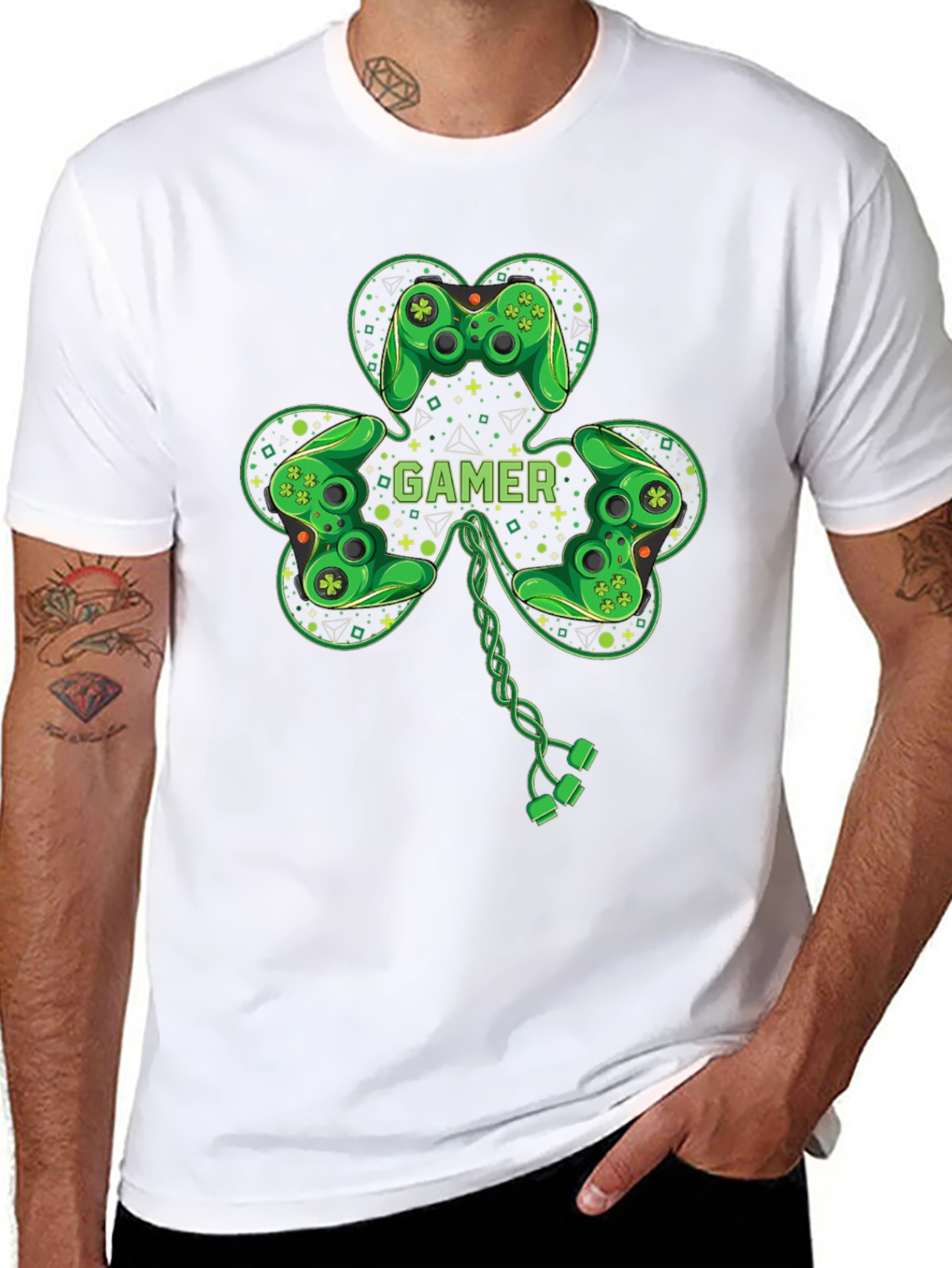 Gamer Shamrock T-Shirt - St. Patricks Day
