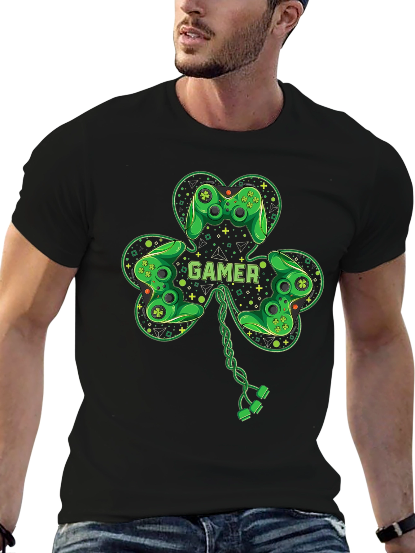 Gamer Shamrock T-Shirt - St. Patricks Day