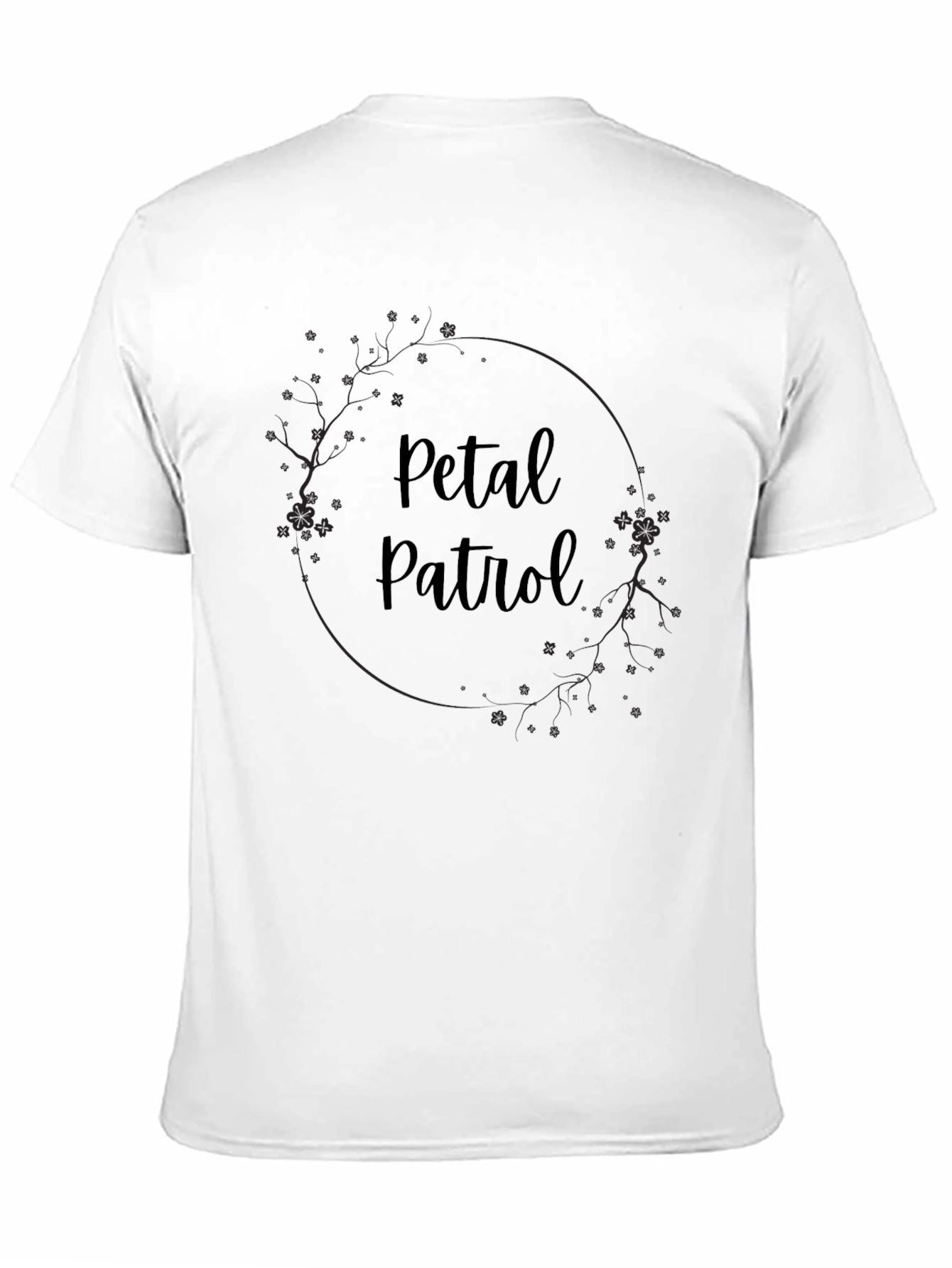 Petal Patrol Graphic Tee - Black Cotton Blend