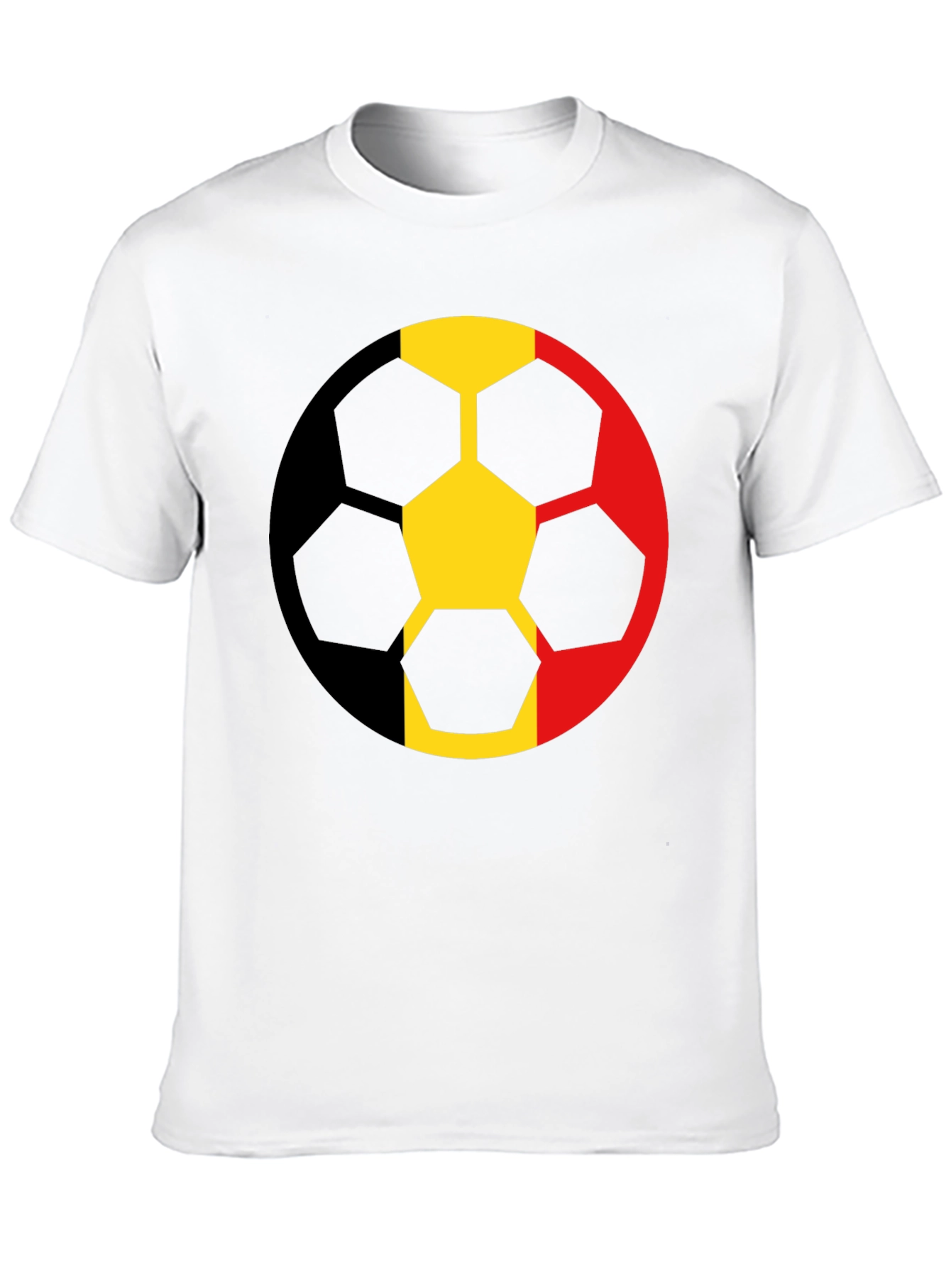 Belgium Flag Soccer Ball Graphic T-Shirt