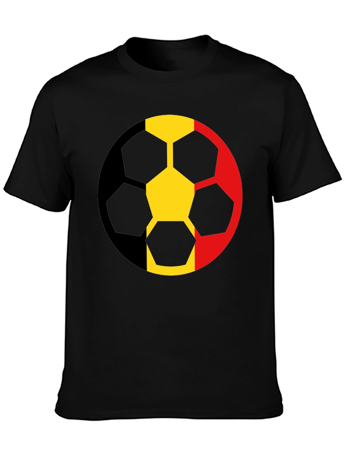 Belgium Flag Soccer Ball Graphic T-Shirt