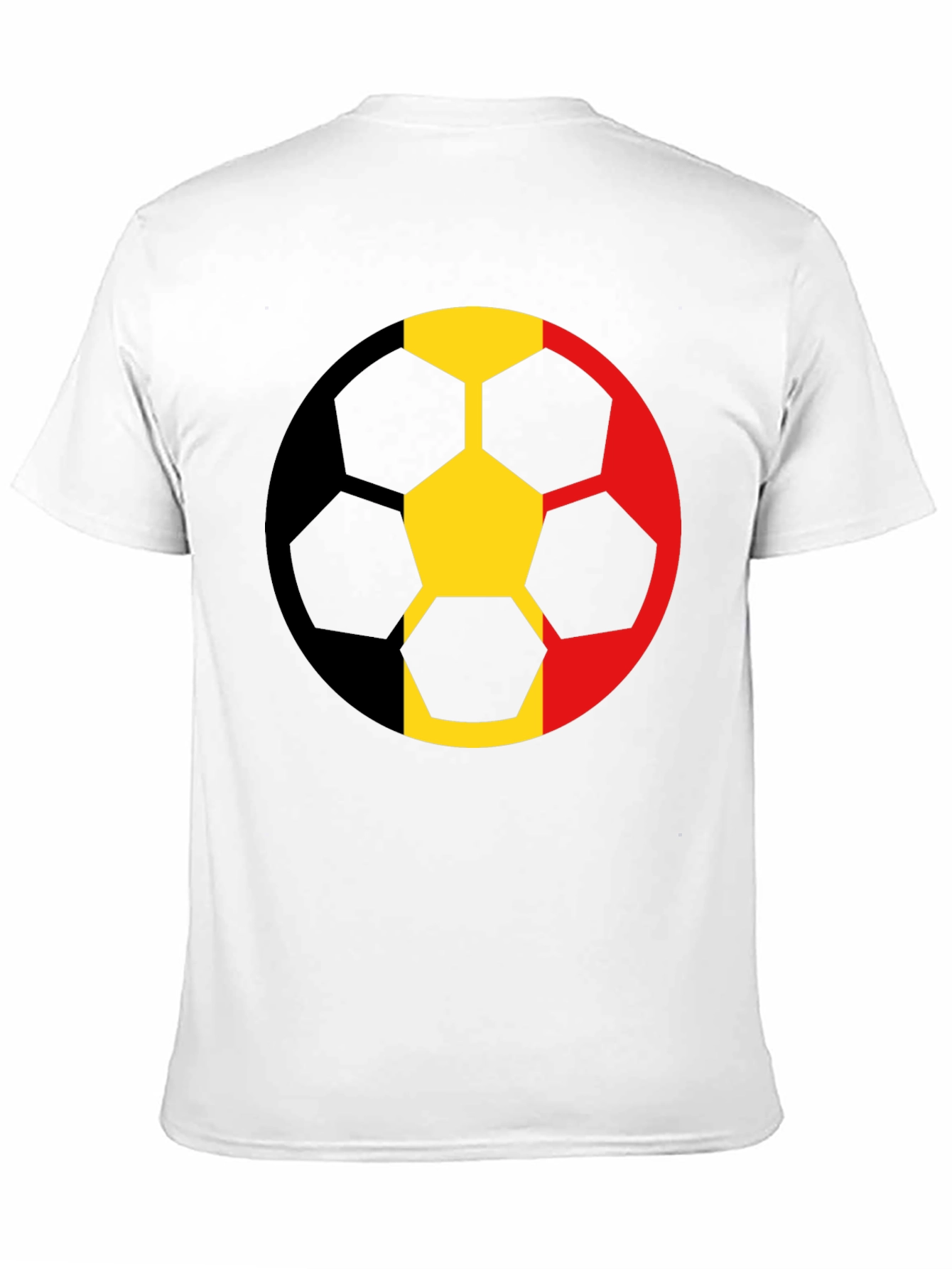 Belgium Flag Soccer Ball Graphic T-Shirt