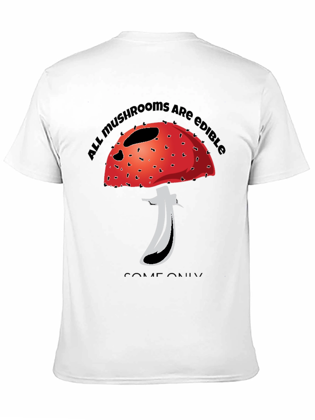 Edible Mushroom Graphic Tee - Black