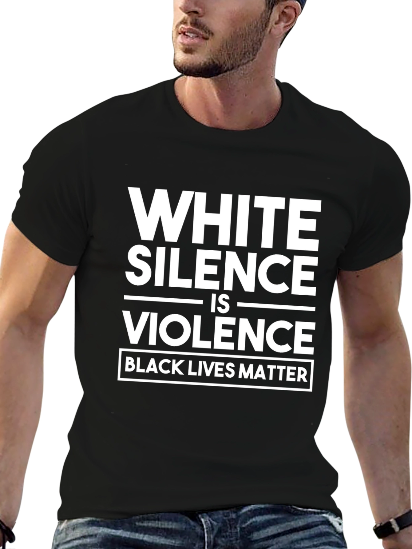 White Silence is Violence Black Lives Matter T-Shirt