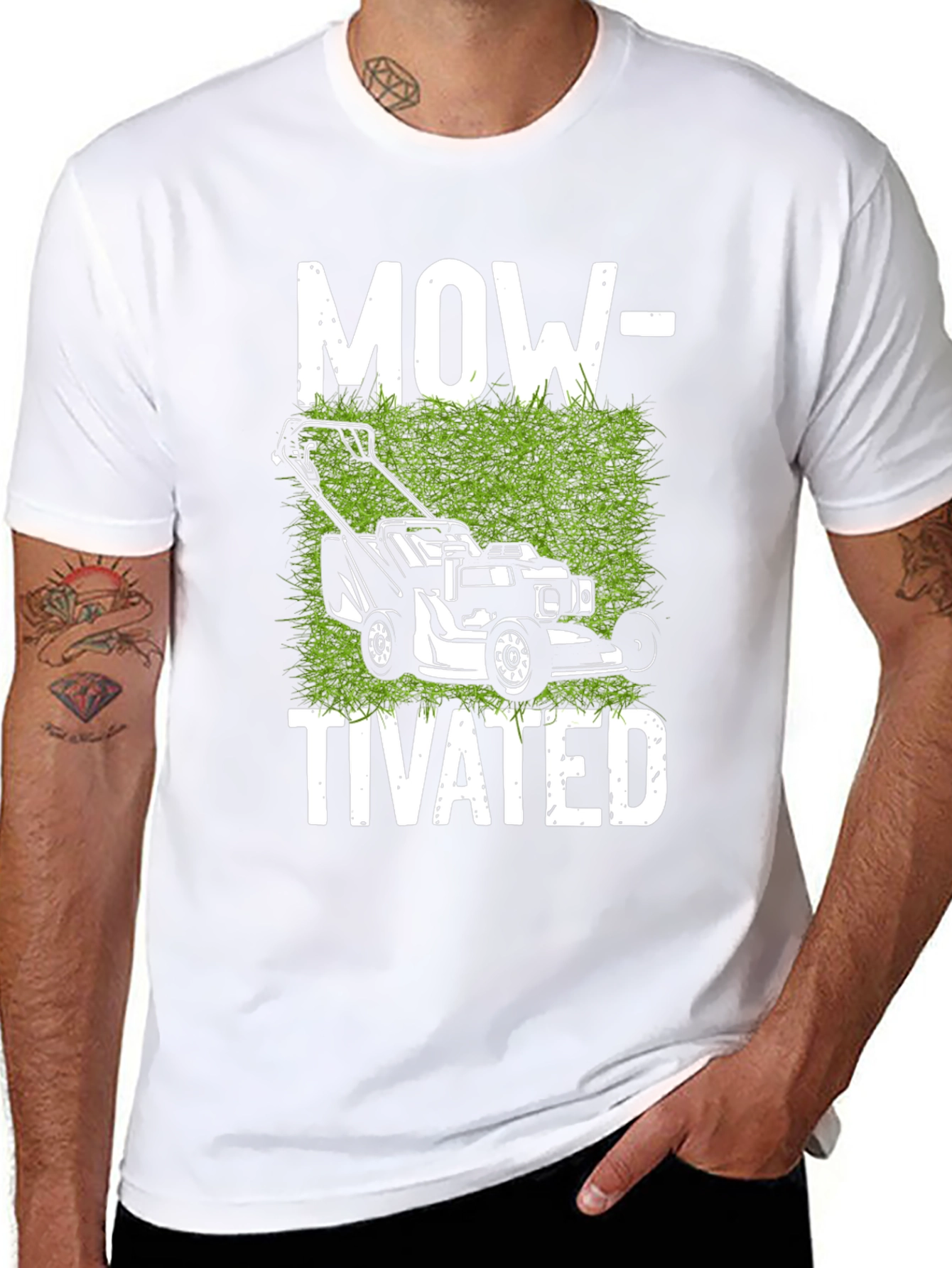 Mowtivated Funny Lawn Mowing T-Shirt
