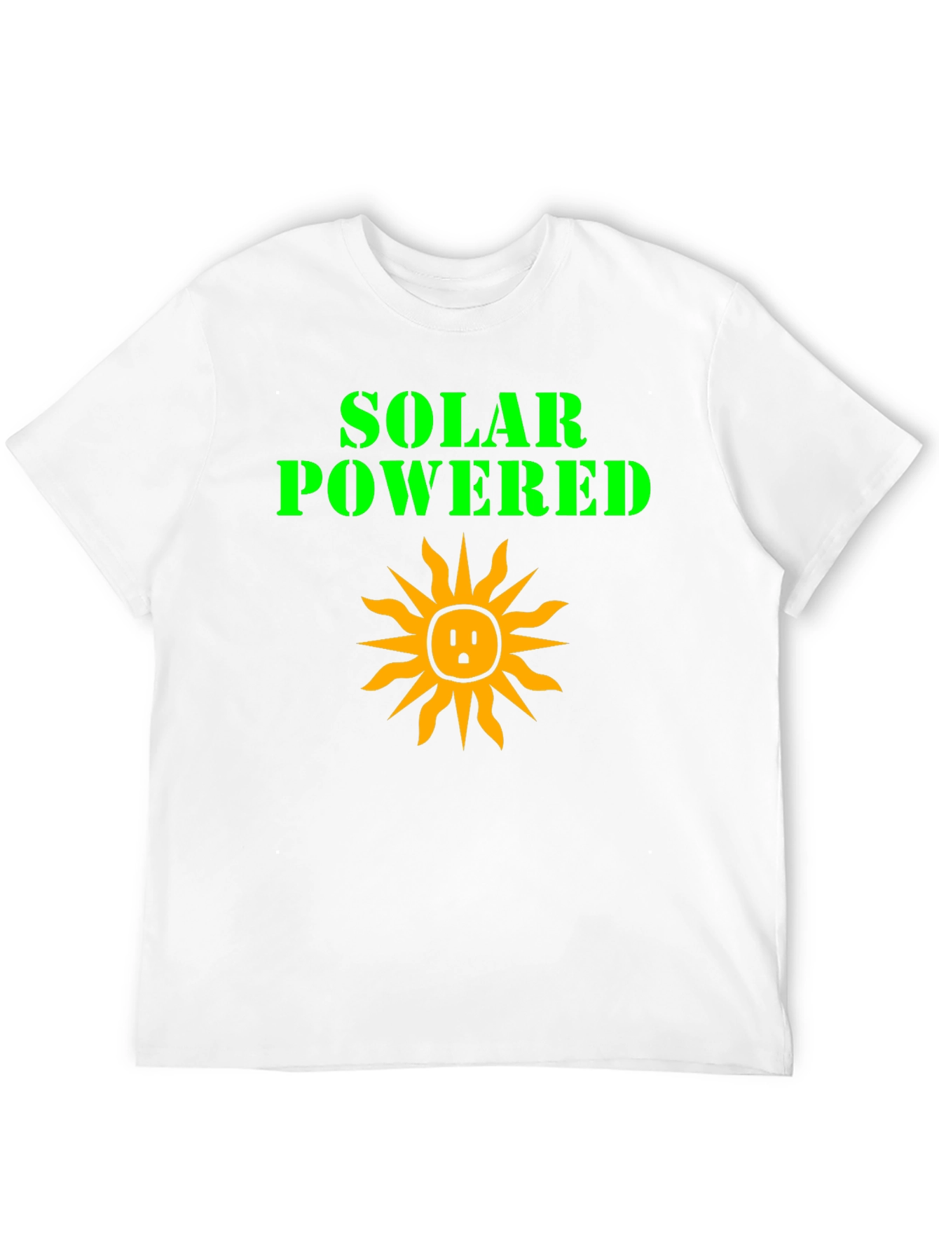 Solar Powered Graphic Tee - Black Cotton T-Shirt