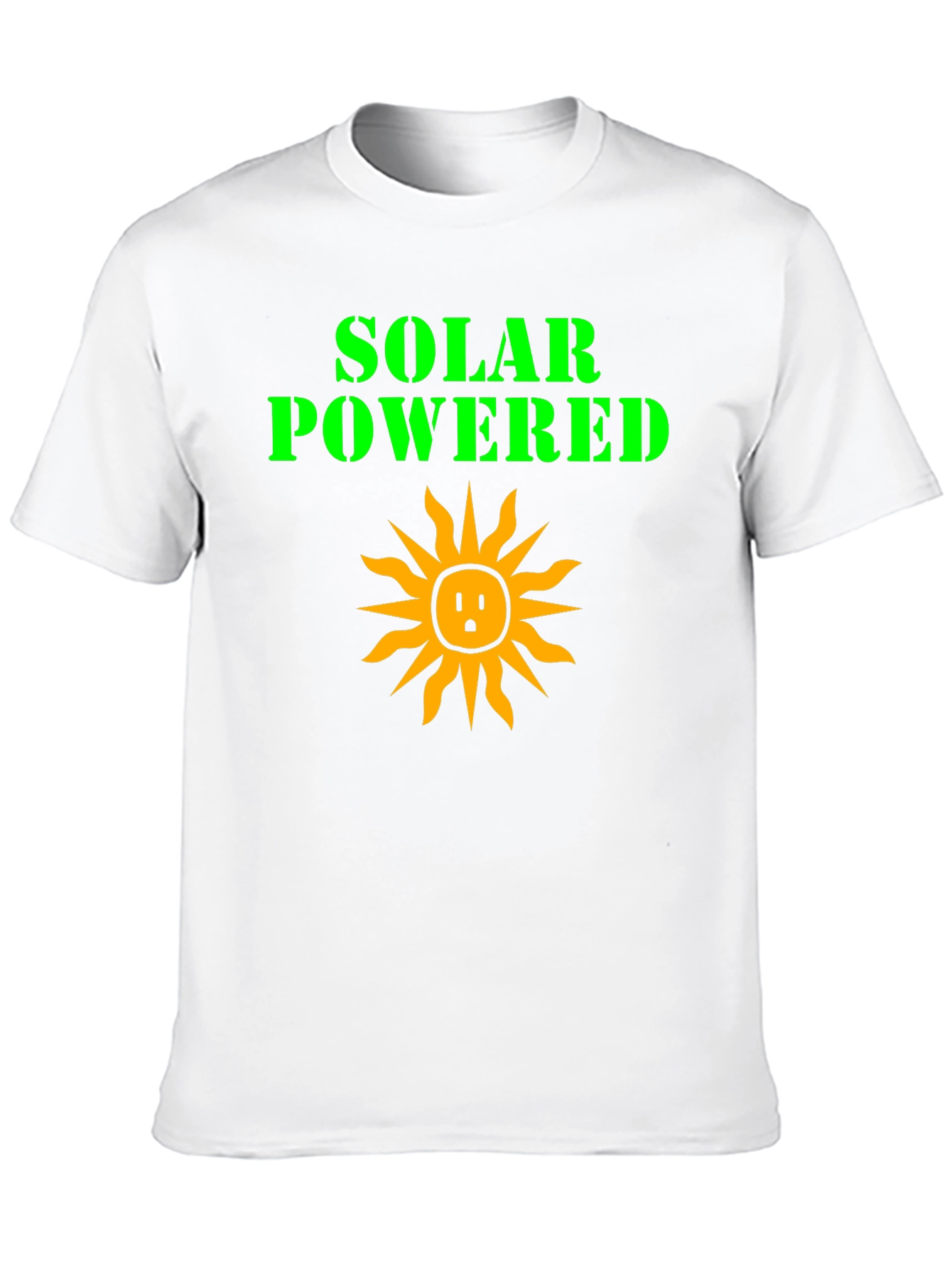 Solar Powered Graphic Tee - Black Cotton T-Shirt