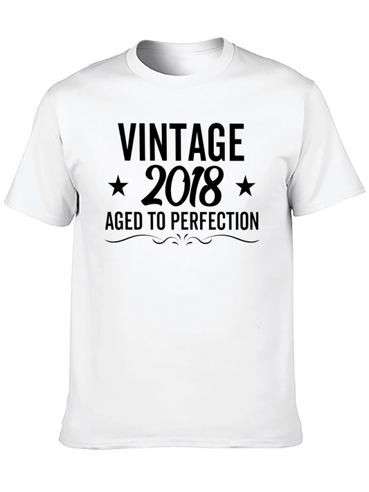 Vintage 2018 Aged To Perfection Black T-Shirt