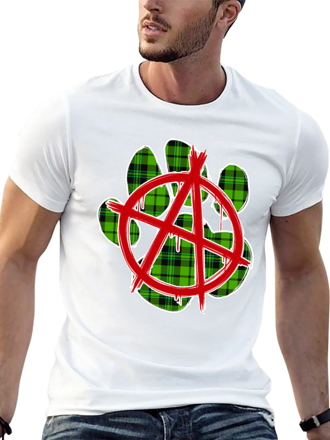 Anarchy Paw Print Graphic Tee