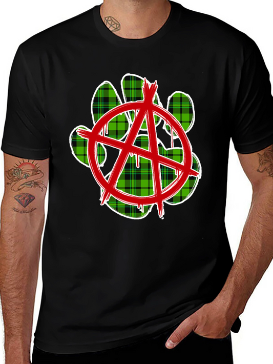 Anarchy Paw Print Graphic Tee