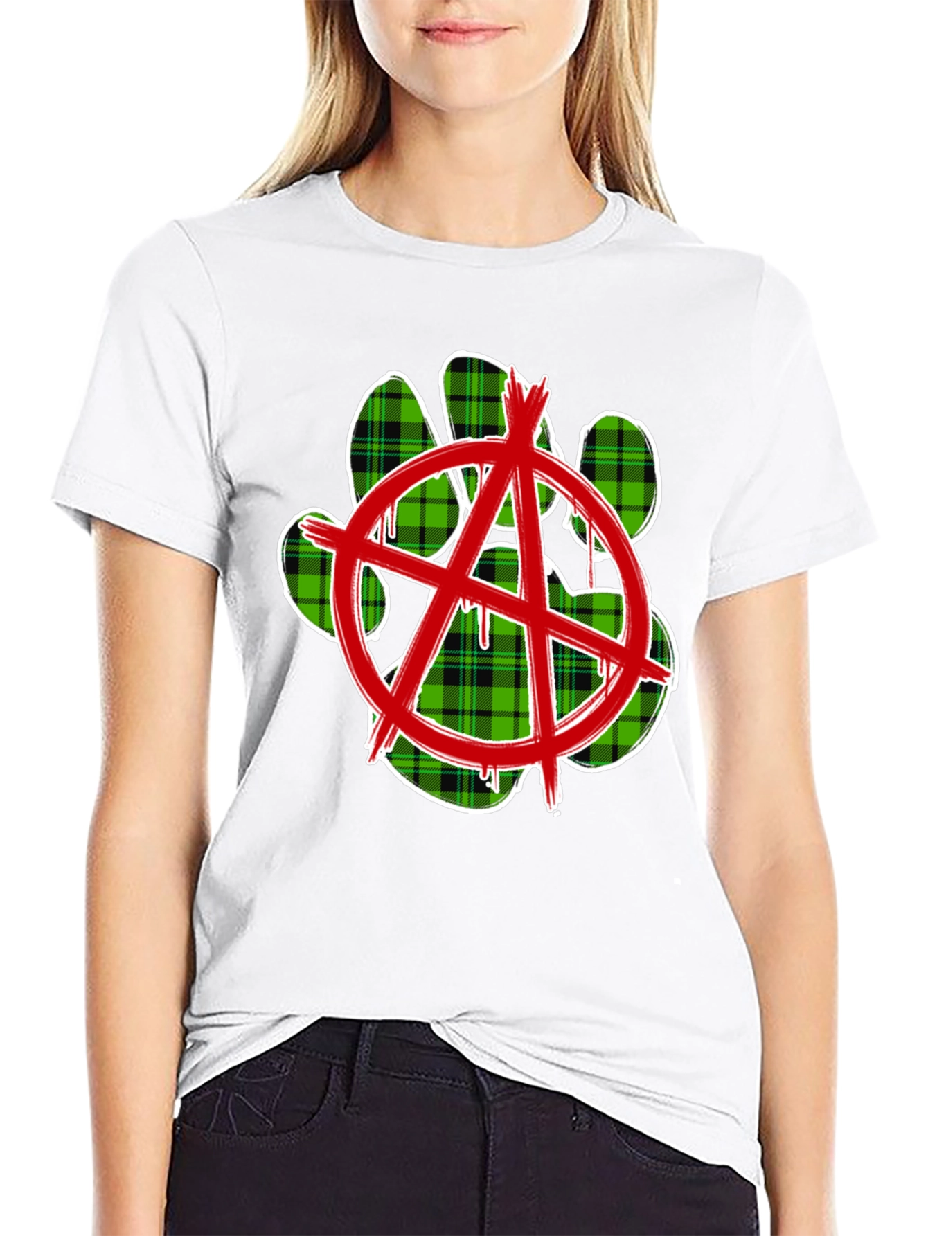 Anarchy Paw Print Graphic Tee