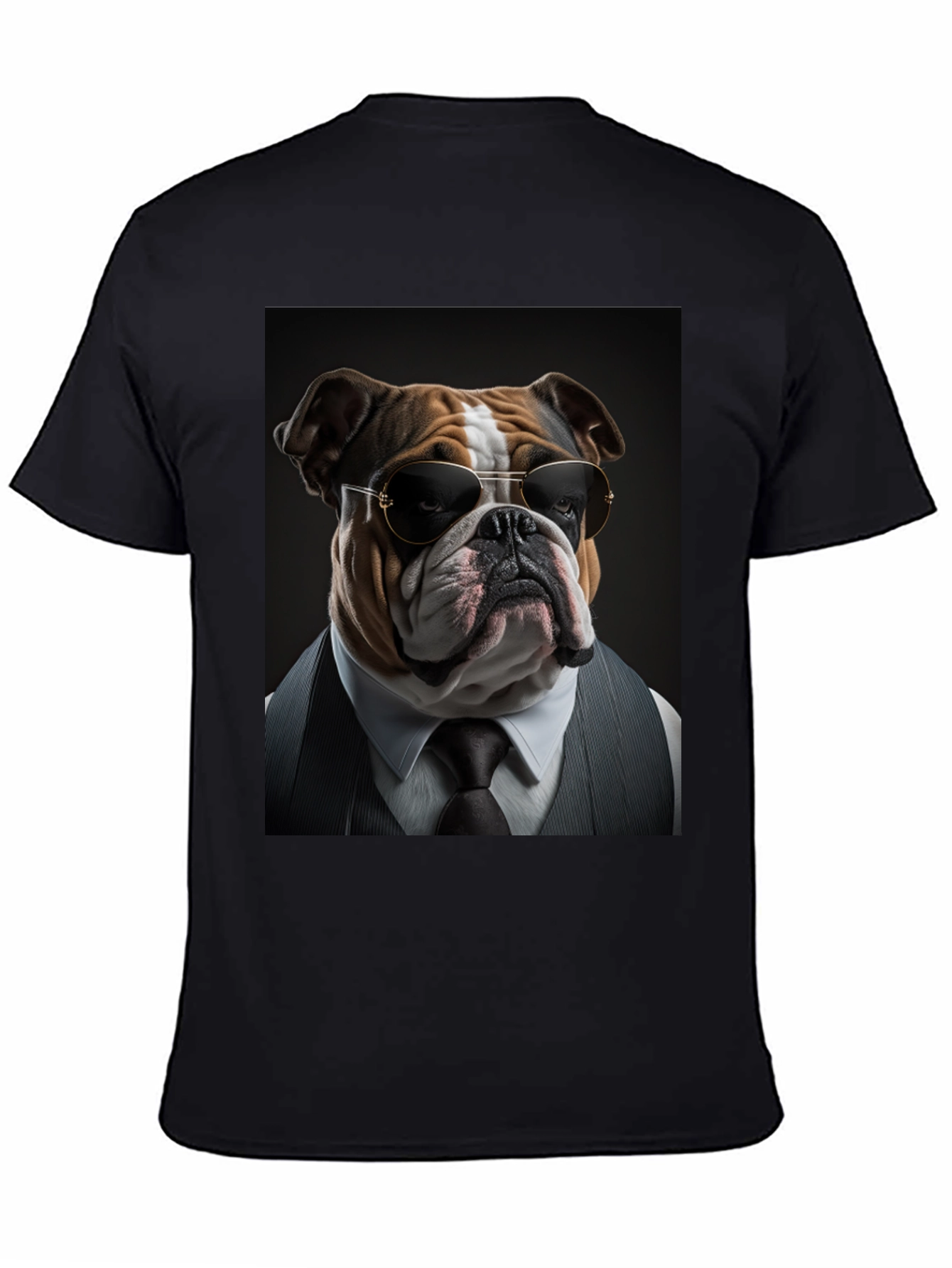 Bulldog Boss T-Shirt: Cool Dog in Suit!