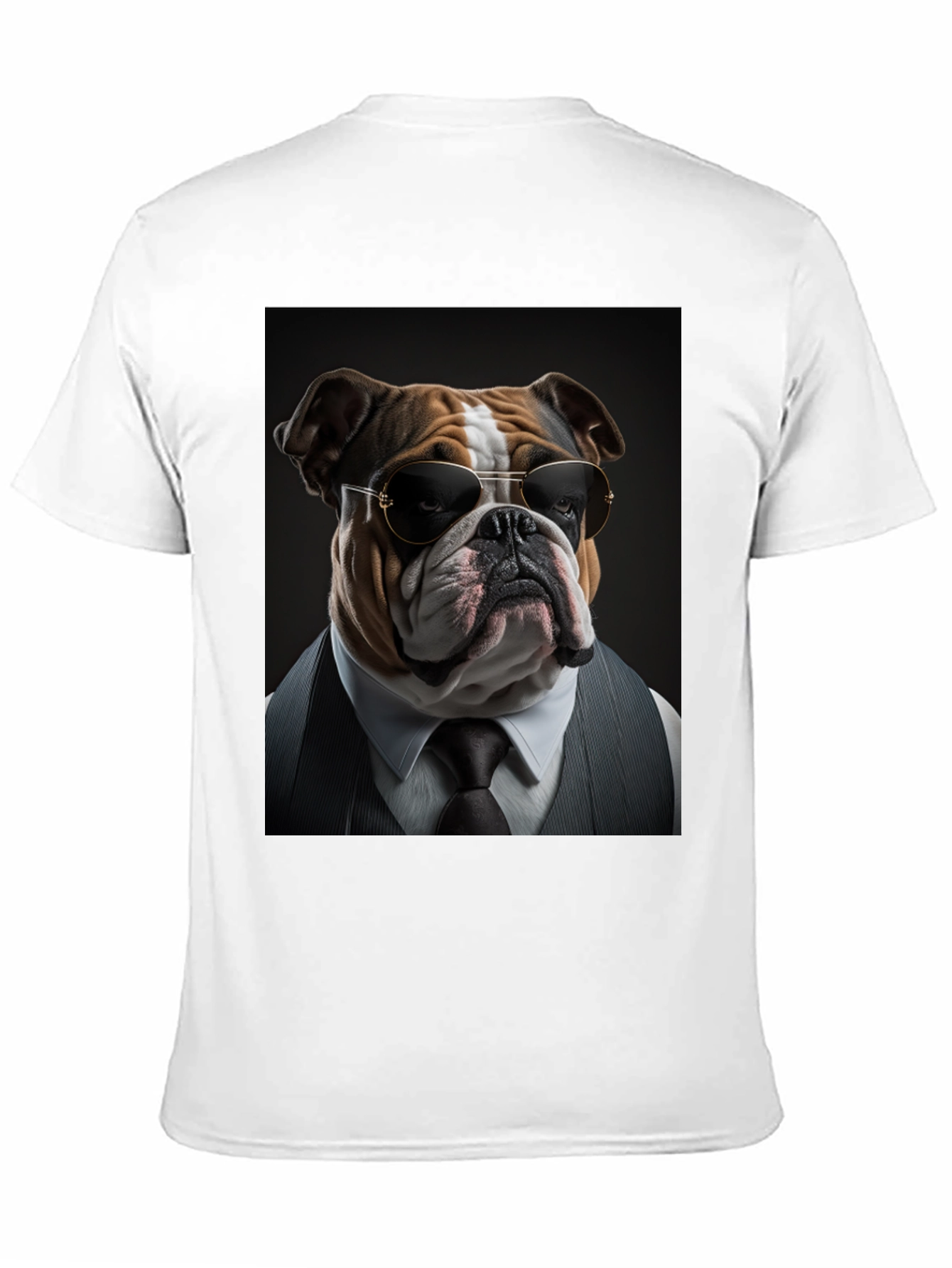 Bulldog Boss T-Shirt: Cool Dog in Suit!