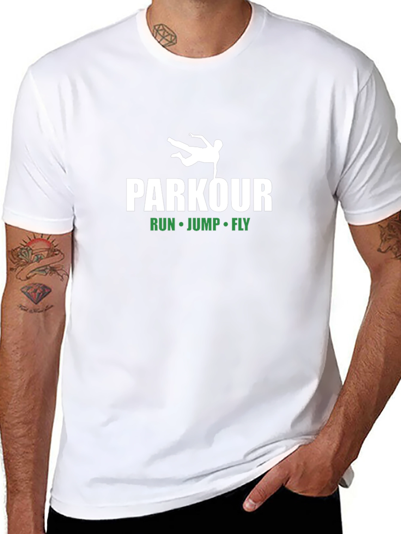 Parkour Run Jump Fly Black T-Shirt