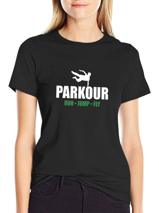 Parkour Run Jump Fly Black T-Shirt