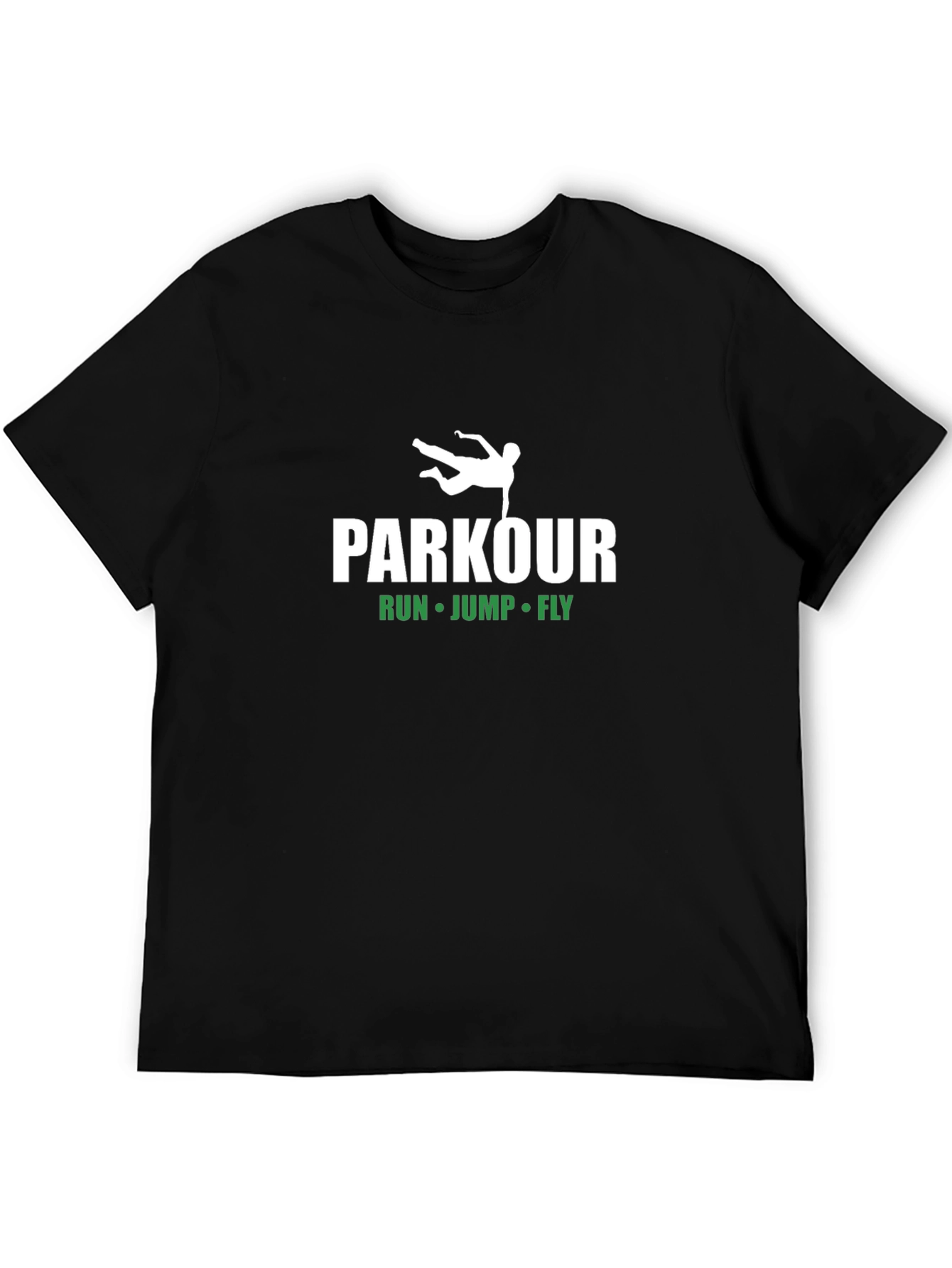 Parkour Run Jump Fly Black T-Shirt