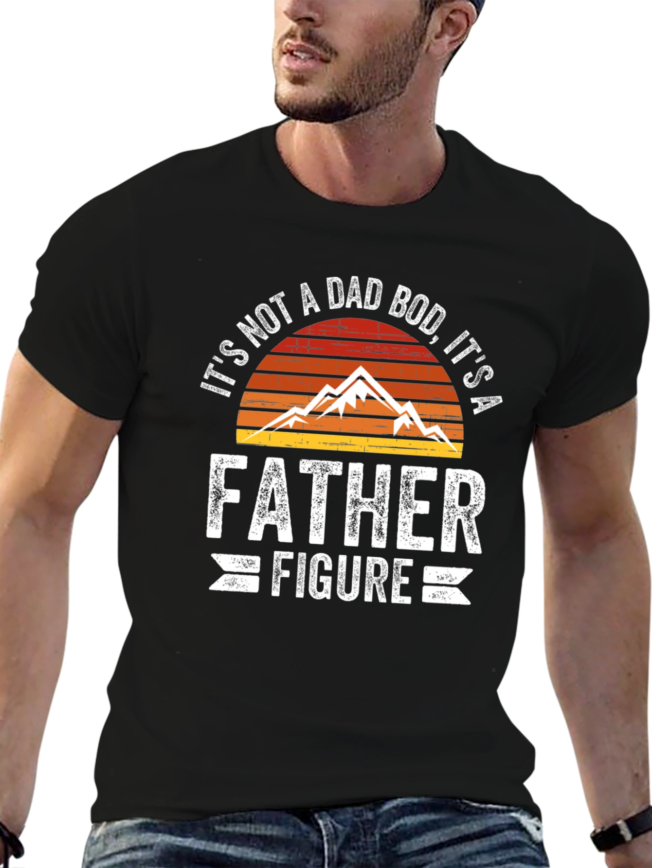 Funny Dad Bod Father Figure Graphic Tee