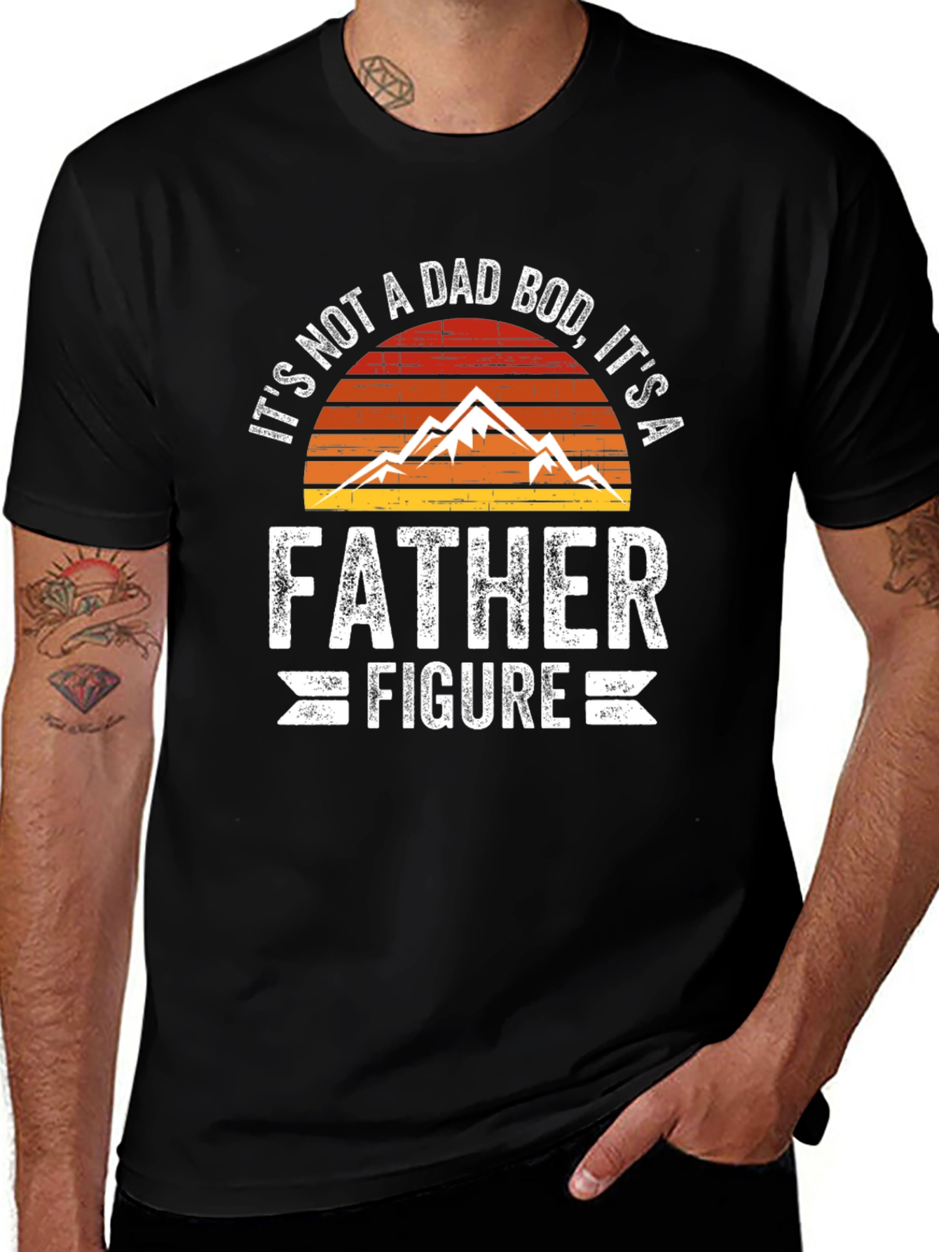 Funny Dad Bod Father Figure Graphic Tee