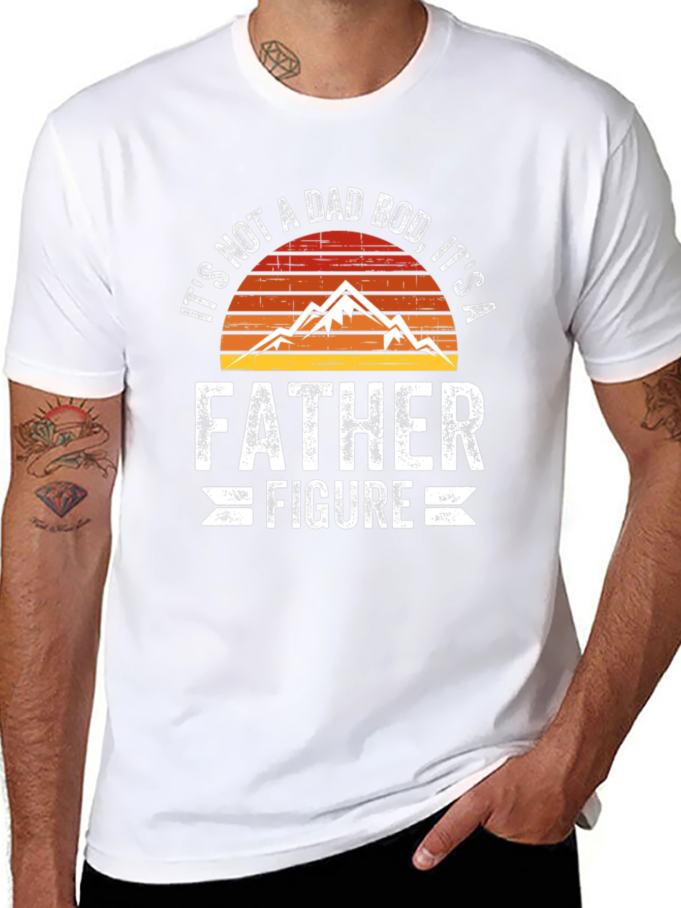 Funny Dad Bod Father Figure Graphic Tee