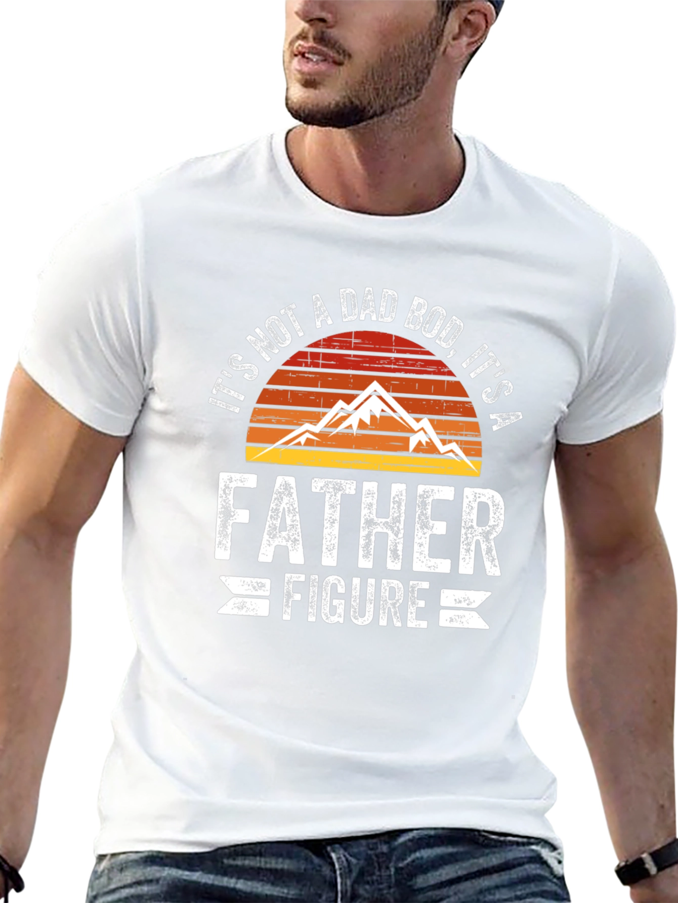 Funny Dad Bod Father Figure Graphic Tee
