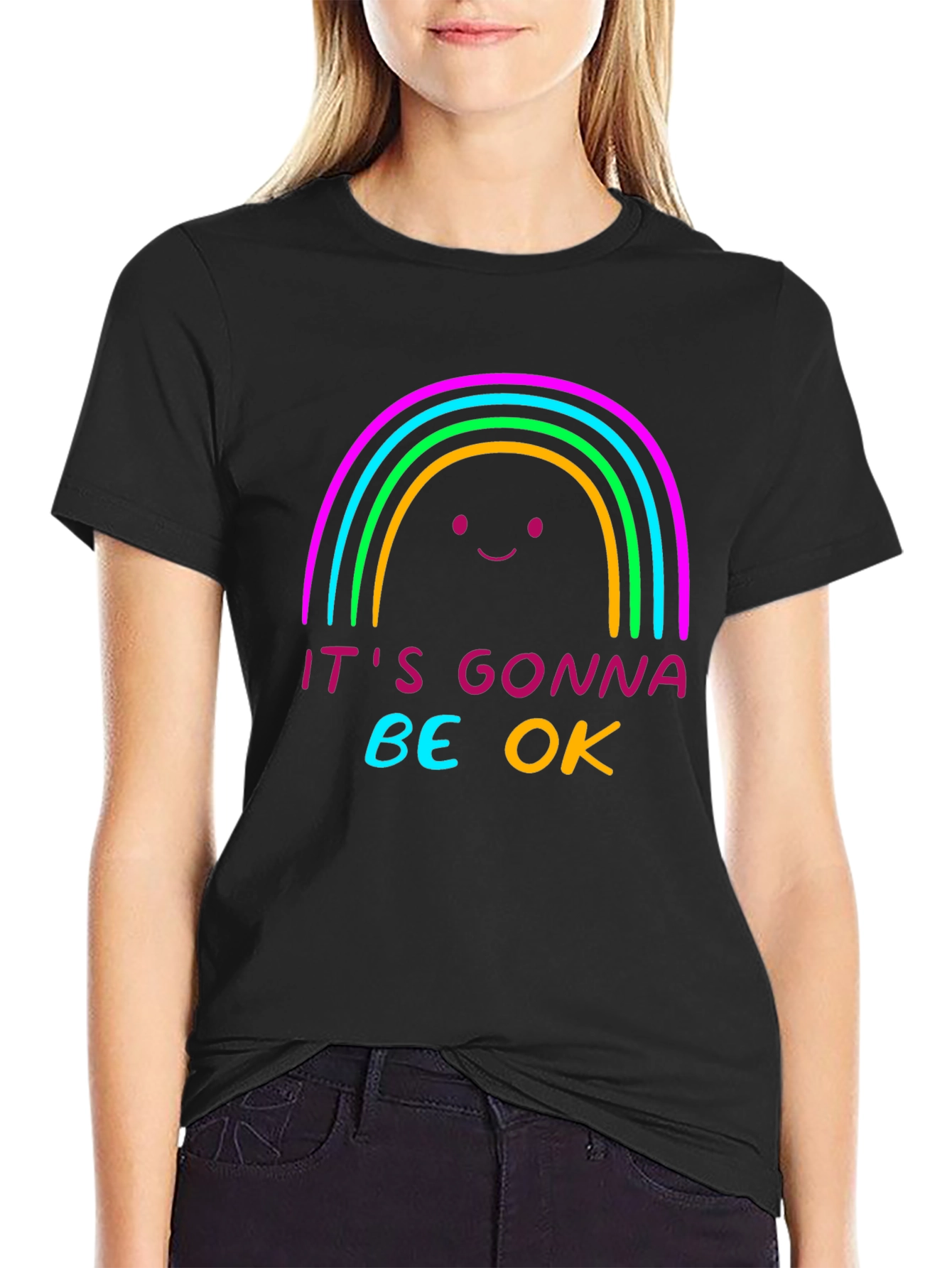 Rainbow Its Gonna Be OK Graphic T-Shirt