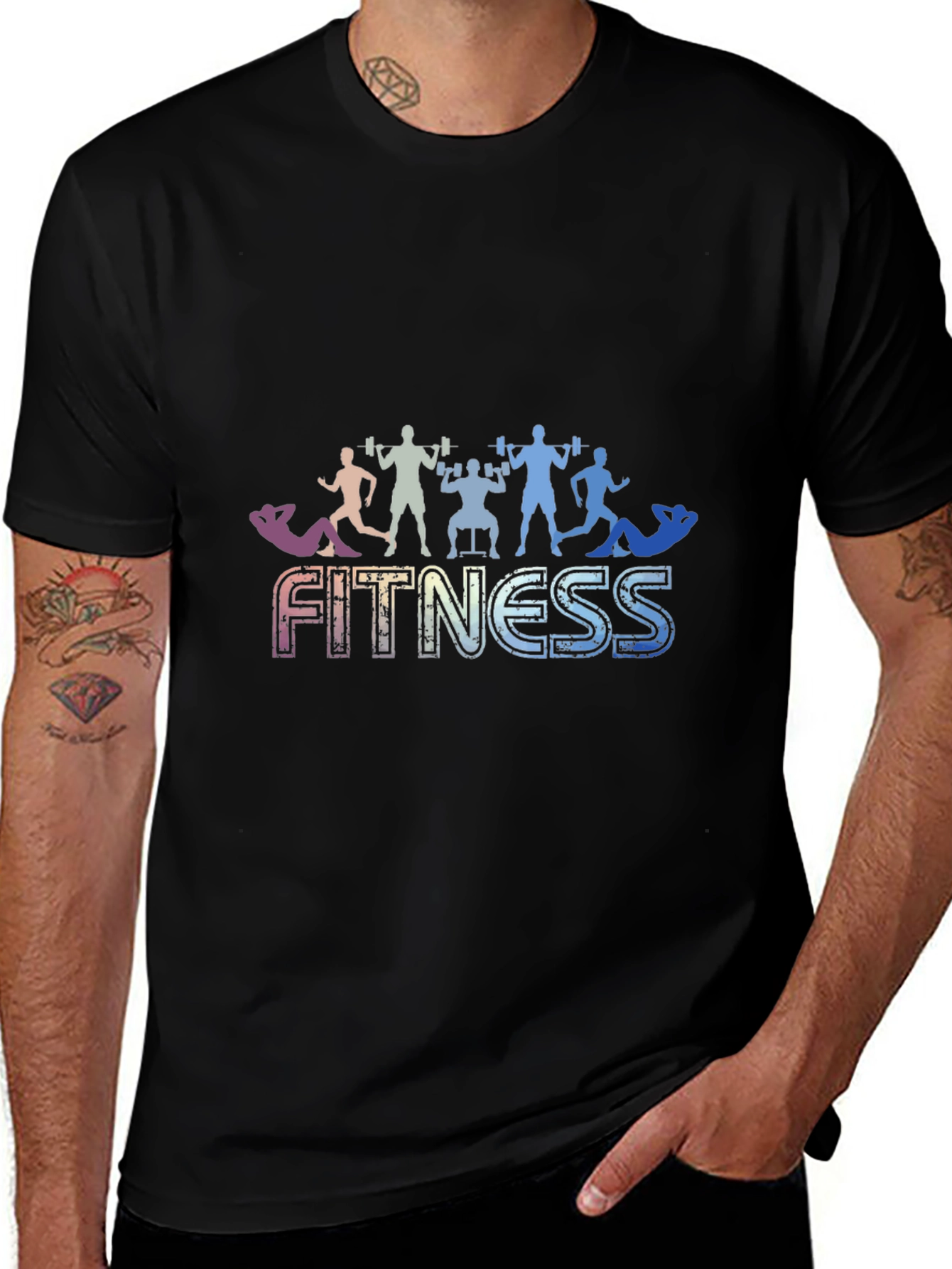 Fitness Graphic Black T-Shirt
