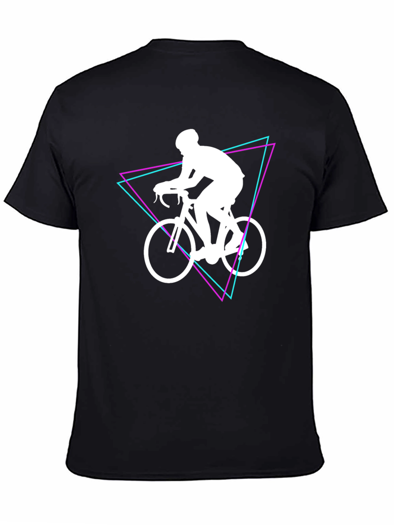 Cyclist Graphic Tee - Black Cotton Shirt