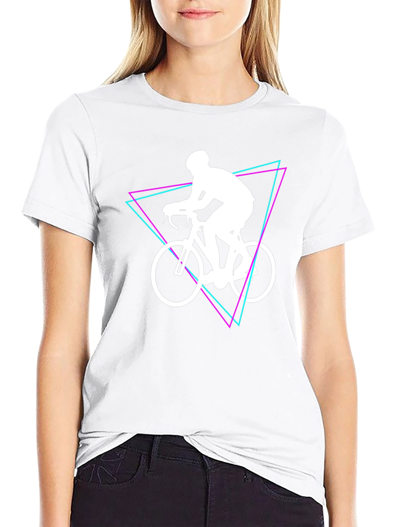 Cyclist Graphic Tee - Black Cotton Shirt