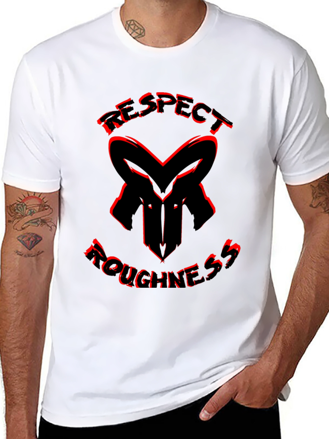Respect Roughness Black Graphic Tee